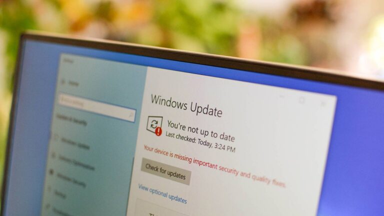 windows update laptop office software patch security